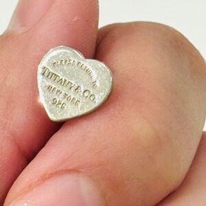 Single Return to Tiffany Heart Tag Stud Earrings in Silver, Mini